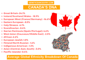 Average Global Ethnicity Breakdown Of Canada